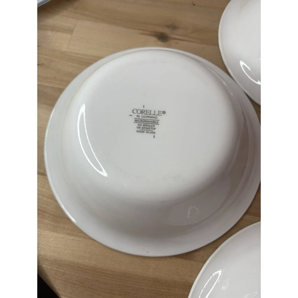 Pink Trio Pattern Corelle by Corning Cereal Bowls Set 7